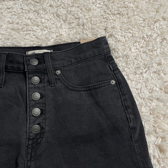 Madewell High Rise Black Denim Shorts Size 26 - Picture 3 of 12